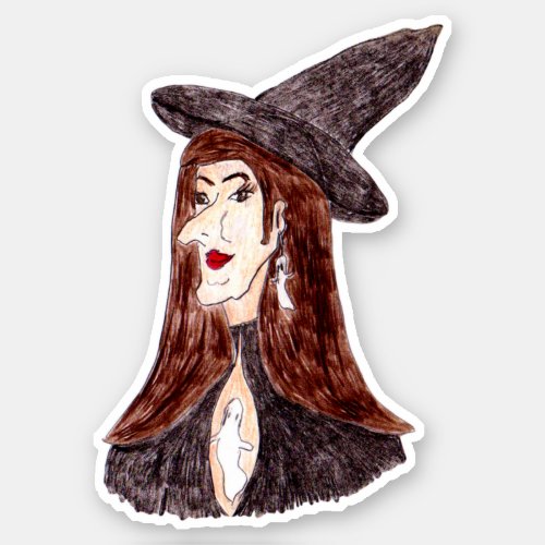 Witch Custom Cut Sticker