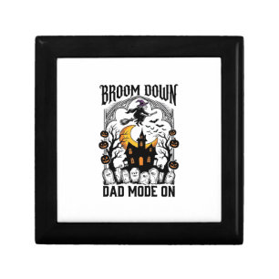 Witch Dad Halloween Broom Broke Vintage Graphic_1 Gift Box