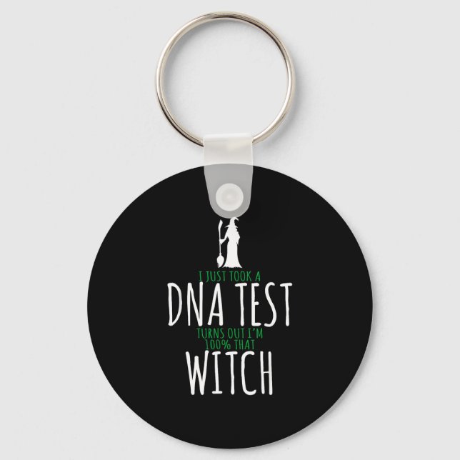Witch design - 100% that witch - funny halloween  keychain (Front)