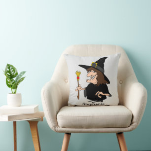 Witch Design Personalised Throw Pillow