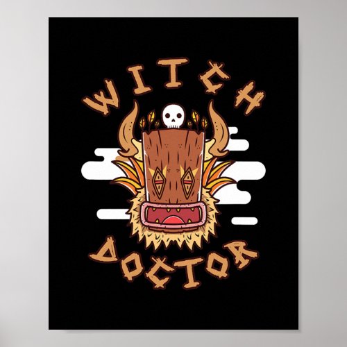 Witch Doctor Healer Shaman Mask  Poster