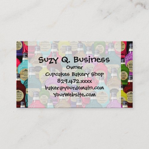 Witch Doctor Magic Potion Apothecary Tonic Bottles Business Card