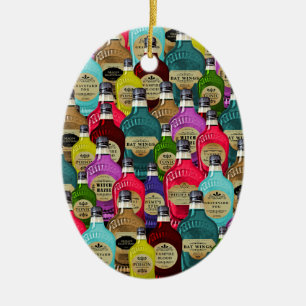 Witch Doctor Magic Potion Apothecary Tonic Bottles Ceramic Ornament