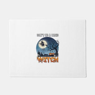 Witch Don Be Basic Halloween Moon Cat Pumpkin_1 Doormat