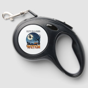 Witch Don Be Basic Halloween Moon Cat Pumpkin_1 Retractable Pet Leash
