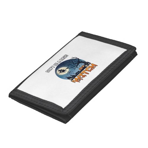 Witch Don Be Basic Halloween Moon Cat Pumpkin_1 Trifold Wallet