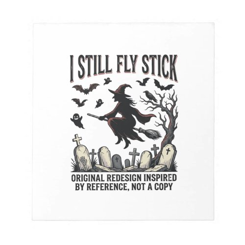 Witch Driving Pun Shirt Funny Vintage Halloween Gr Notepad