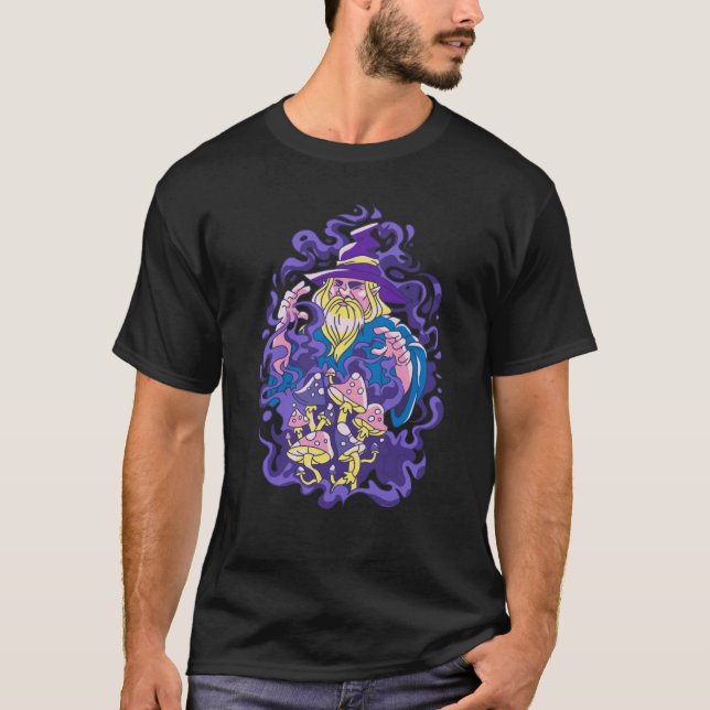 witch Elixir mushrooms magician meditation spiritu T-Shirt (Front)
