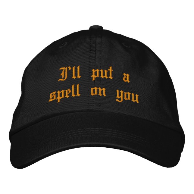 Witch Embroidered Baseball Hat (Front)