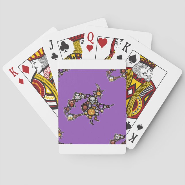 witch emoji poker cards (Back)