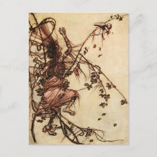 Witch Entangled in Thorns by Arthur Rackham Postcard