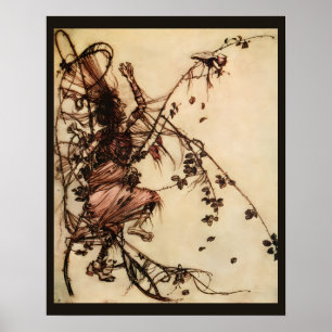 Witch Entangled in Thorns by Arthur Rackham Poster