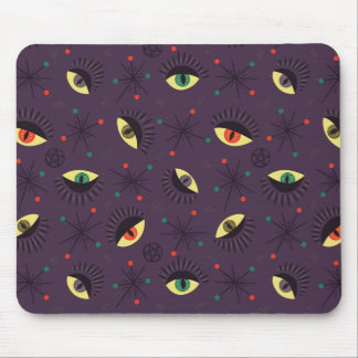 Witch Eyes Dark Gothic Occult Pattern Mouse Pad