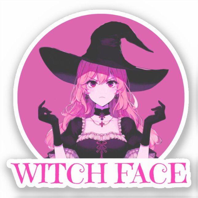 Witch Face Sticker (Front)