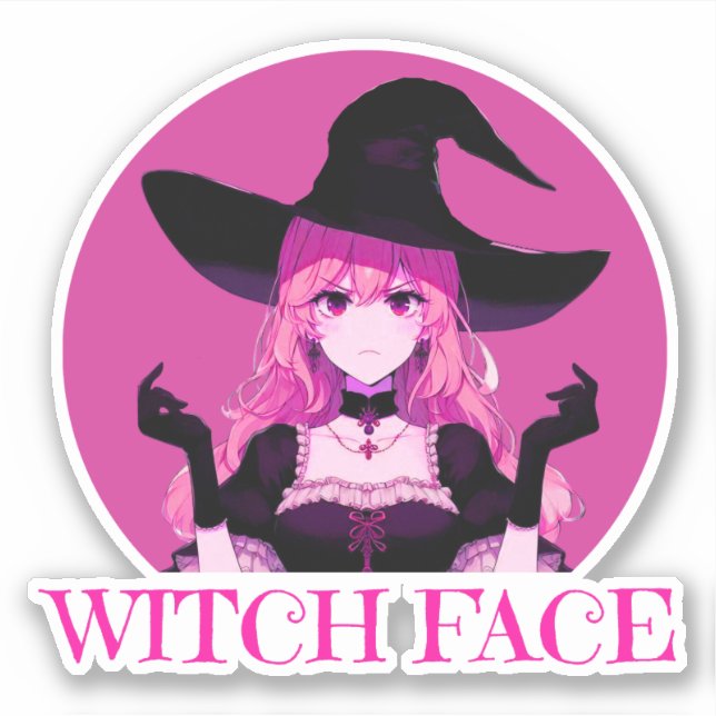 Witch Face Sticker (Front)