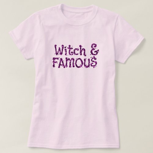 Witch  Famous Halloween Glitter T_Shirt