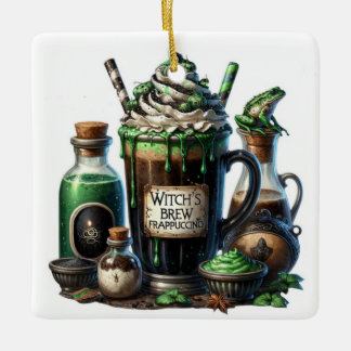 Witch Frappuccino Ceramic Ornament