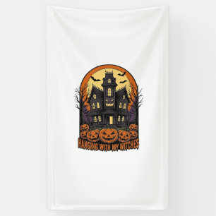 Witch Friends Halloween Haunted House Shirt_1 Banner