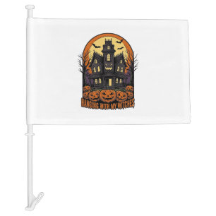 Witch Friends Halloween Haunted House Shirt_1 Car Flag