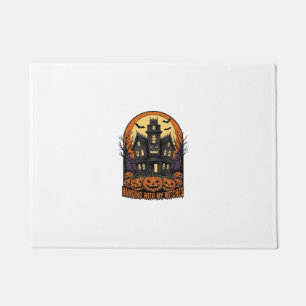 Witch Friends Halloween Haunted House Shirt_1 Doormat