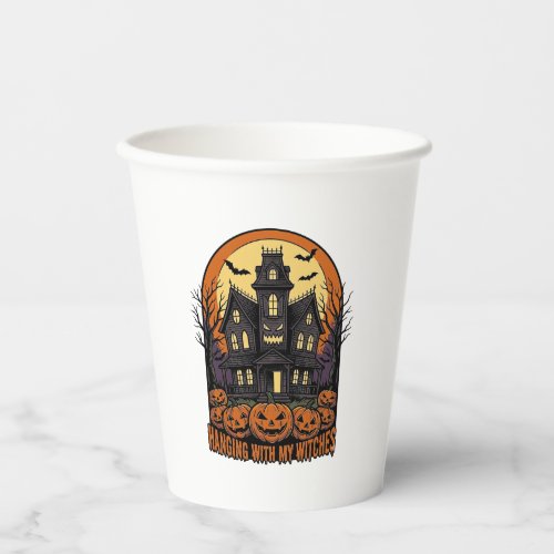 Witch Friends Halloween Haunted House Shirt_1 Paper Cups
