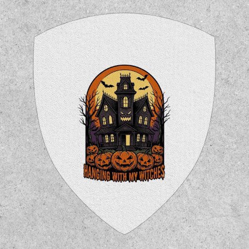 Witch Friends Halloween Haunted House Shirt_1 Patch
