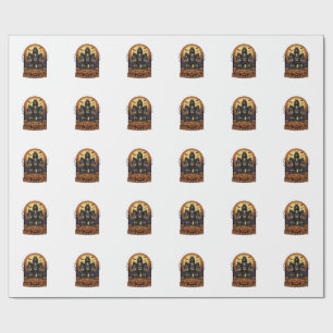 Witch Friends Halloween Haunted House Shirt_1 Wrapping Paper