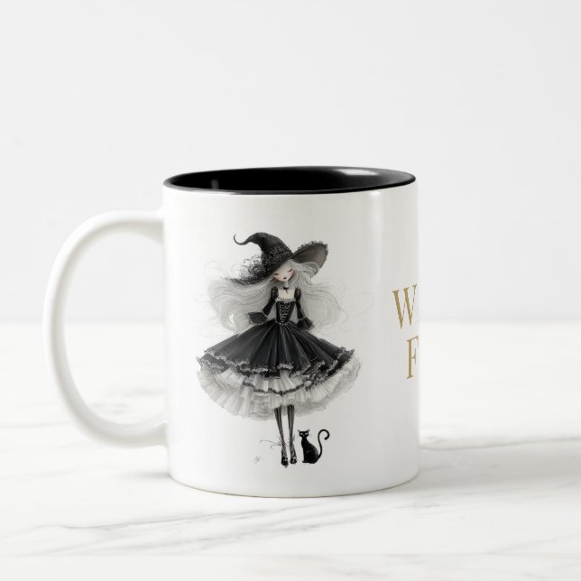 Witch Fuel Gothic Witch Coffee Mug (Left)