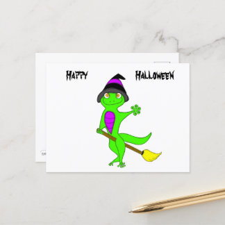 witch gecko postcard