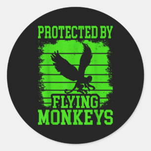 Witch Get My Flying Monkeys Classic Round Sticker