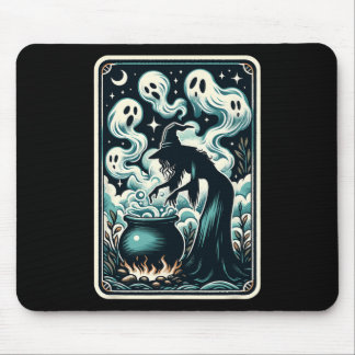 Witch Ghost Cauldron Gothic Supernatural Tarot Car Mouse Pad