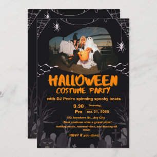 Witch Ghost Costumes Halloween Party Spooky Invite