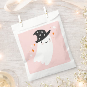 Witch Ghost Pink Halloween Favor Bag