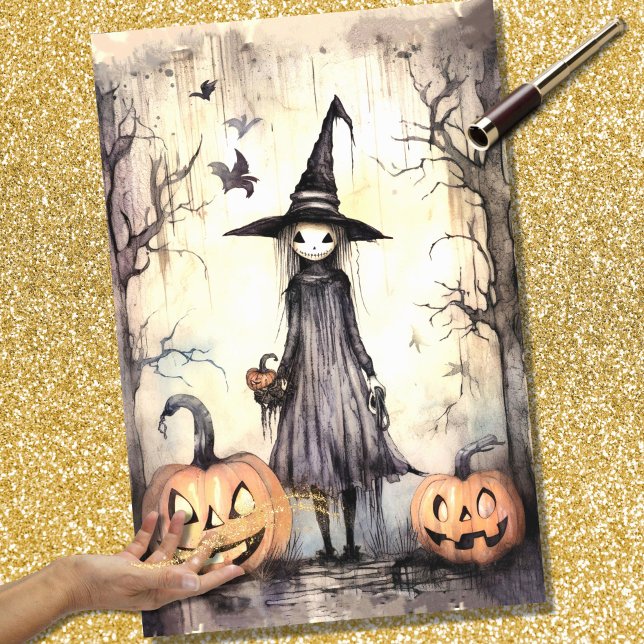 Witch Girl 9 Halloween Decoupage Paper (Creator Uploaded)