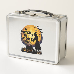 Witch Good Time Halloween Moon Cauldron_1 Metal Lunch Box