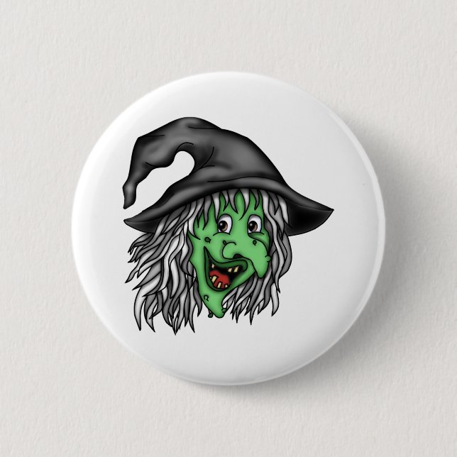 Witch Hag Pinback Button (Front)