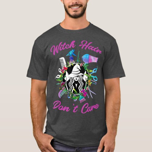 Witch Hair Dont Care Halloween Scissors Broom T_Shirt