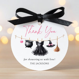 Witch Halloween Baby Shower Favor Tags