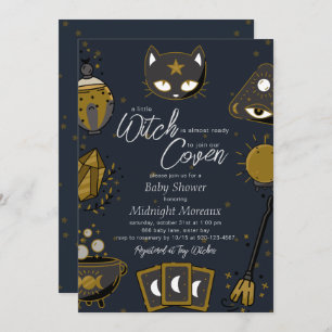 Witch Halloween Baby Shower Invitation