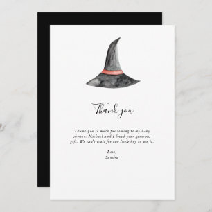 Witch Halloween Baby Shower Thank you Minimal
