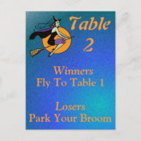 Witch Halloween Bunco Table Card Number 2