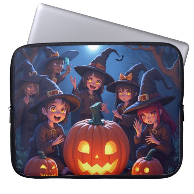 Witch Halloween Dark Theme Electronics Bag (Front)