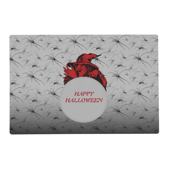 Witch Halloween Paper Placemat (Front)