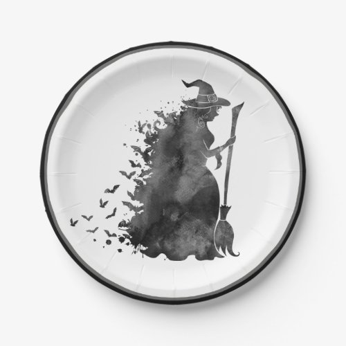 Witch Halloween Paper Plate