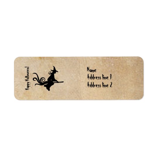 Witch Halloween Parchment Address Labels