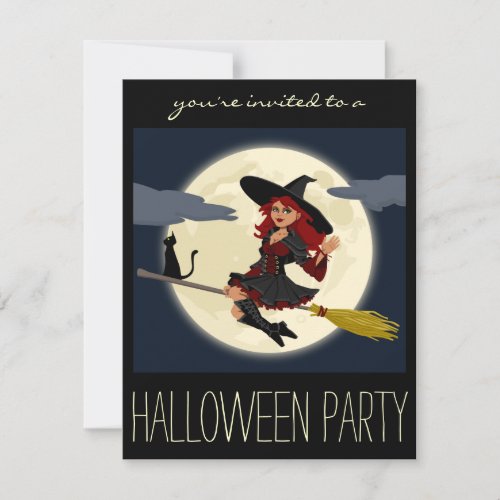 Witch Halloween Party Adult Invitations