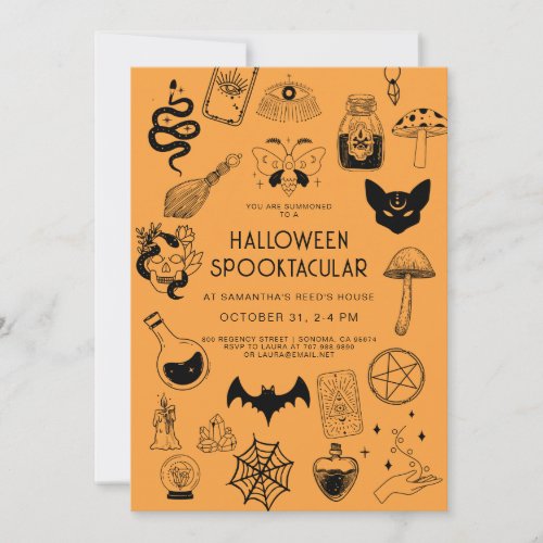 Witch Halloween Party Invitation