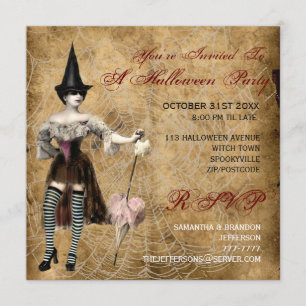 Witch Halloween Party Invitation