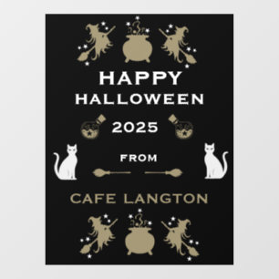 Witch Halloween Party Wall Window Cling