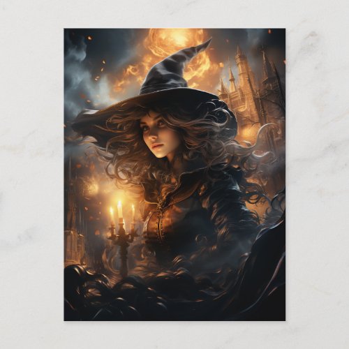 Witch Halloween Postcard